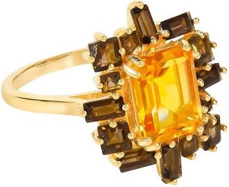 Tiramisu 14K Over Silver 4.00 Ct. Tw. Gemstone Solitaire Ring