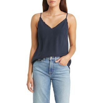 Bella Dahl Frayed Edge Camisole in Endless Sea at Nordstrom, Size X-Small