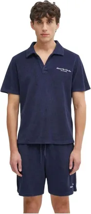 Sporty & Rich Eden Script Terry Polo - Tops - Hombre - Azul - L