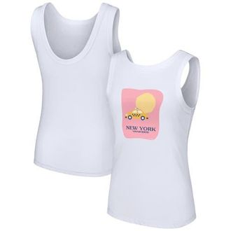 Lusso Womens Lusso Style White New York Yankees Lindy Tank Top at Nordstrom, Size Xx-Large