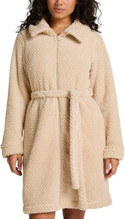 Hunkem&ouml;ller Robe Zip Up Fleece in Whitecap Gray at Nordstrom, Size X-Small