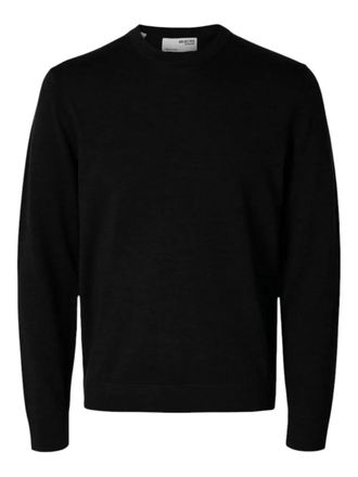 Selected merino wool sweater - men - Fabric - L - Black