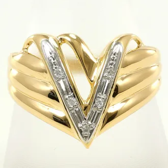 C&A Platinum Yellow Gold Yellow Gold (18K) Platinum 900 Band Ring (Pre-Owned)