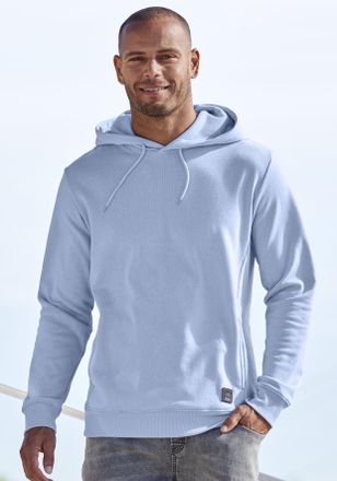 John Devin Hoodie Langarm, Sweatshirt mit Rundhals und Kapuze, Baumwollmischung