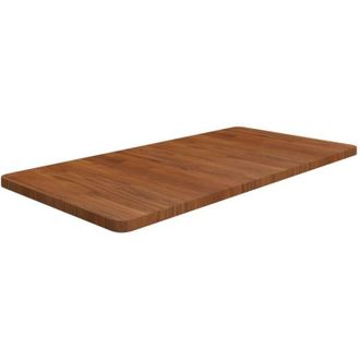 vidaXL Piano Bagno Marrone Scuro 100x50x2,5cm Legno Massello Trattato vidaXL