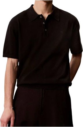 Calvin Klein Tops, Heren, Zwart, XL, Katoen, Supima Katoen Polo