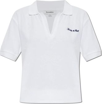 Sporty & Rich Tops, Dames, Wit, M, Polo Shirt