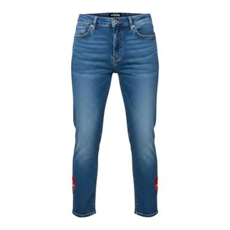 Love Moschino Cropped Jeans - Dames - Jeans - Blauw - Maat: W27 Denim