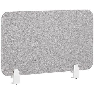Beliani Panel Separador Gris Claro 80 X 40 Cm Poli&eacute;ster Pet Pantalla Ac&uacute;stica Oficina Wally