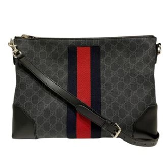 Gucci Pre-owned Cross Body Bags, unisex, Black, Size: ONE SIZE Pre-owned GG Supreme Shoulder Bag