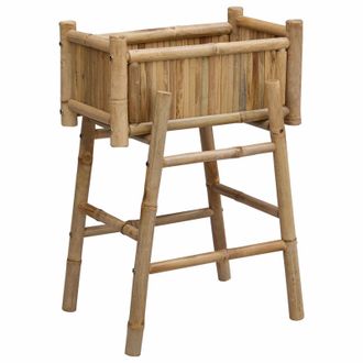 vidaXL Jard&iacute;n Macetero Con Soporte Natural 50 X 38 X 74 Cm Bamb&uacute; Vidaxl
