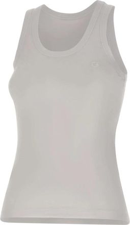 Coperni Logo Embroidery Tank Top - Dames - Tops zonder mouwen - Wit - M - Tops