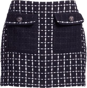 Elie Saab tweed pocket mini skirt - Black