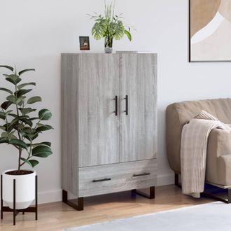 vidaXL Aparador Alto Madera De Ingenier&iacute;a Gris Sonoma 69,5x31x115 Cm Vidaxl