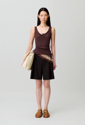 Claudie Pierlot D&eacute;bardeur col rond maille pointelle