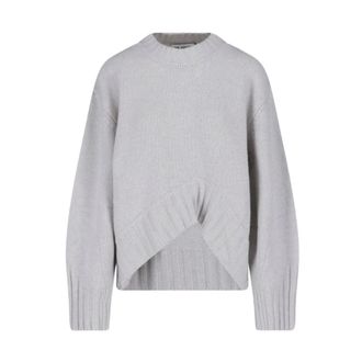 The Attico Truien & Vesten, Dames, Grijs, 2Xs, Round-neck Truien