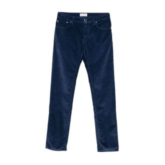 Jacob Cohen Straight Fit Jeans, male, Blue, W33, Blue Corduroy Five-Pocket Jeans