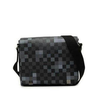 Louis Vuitton Pre-owned Damier Graphite Schoudertas - Heren - Pre-owned - Grijs - Maat: ONE Size Leer