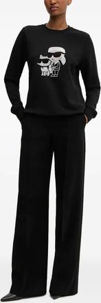 Karl Lagerfeld Felpa con cristalli - Nero