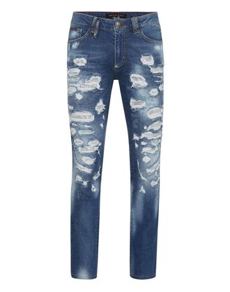 Philipp Plein Denim Slim Fit with Metal mesh