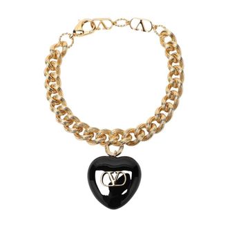 Valentino Garavani Bracelets, female, Yellow, M, Coeur Royal Chain Bracelet