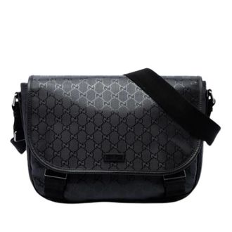 Gucci Pre-owned Canvas Crossbody Bag - unisex - Pre-owned - Zwart - Maat: ONE Size Zijde