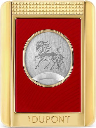 S.T. Dupont horse patterned cigar cutter - Geel