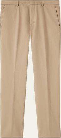 Loro Piana Mens Jarno Cotton Straight Fit Flat-Front Pants