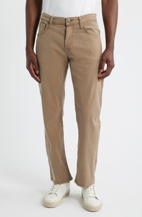 Mavi Zach Straight Leg Stretch 5-Pocket Pants in Shitake Luxe Twill at Nordstrom, Size 36 X 32