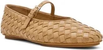 Anne Klein Connie Mary Jane Flat in Natural at Nordstrom, Size 8.5