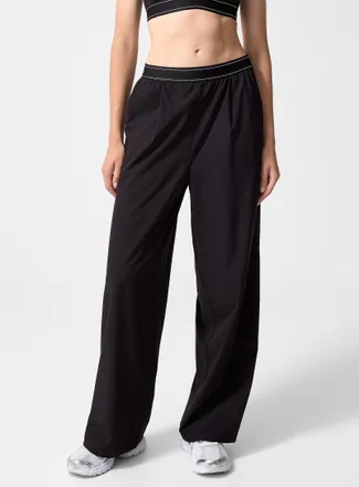 I.FIV5 Womens Wide-leg stretch weave pleated pant