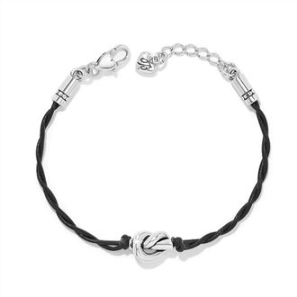 Brighton Womens Interlok Bracelet In Black / Silver
