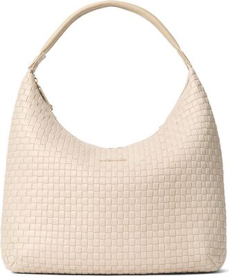 MZ Wallace Large Woven Shoulder Bag in Buff at Nordstrom