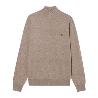 Brooks Brothers Jersey con media cremallera y logo - Knitwear - Hombre - Rosa - 3XL