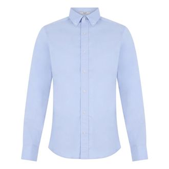 GANT Casual Shirts, male, Blue, Size: M Slim Fit Classic Poplin Shirt