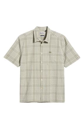 Barbour Carrock Plaid Seersucker Short Sleeve Button-Up Shirt in Whisper White at Nordstrom, Size Xx-Large