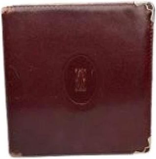 Cartier Pre-owned Leather Wallet - Dames - Vintage Accessoires - Rood - ONE Size - Leer - Vintage