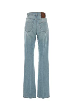 Valentino Garavani Denimlavdirtybluchiaro Exterior: Cotton Pantaloni Trousers