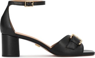 Kazar Alunie - Dames - Sandalen met hakken - Zwart - 39 EU - Leer - Schoenen