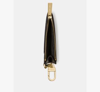 Kate Spade New York Womens Key Ring Card Holder in Black | Saffiano