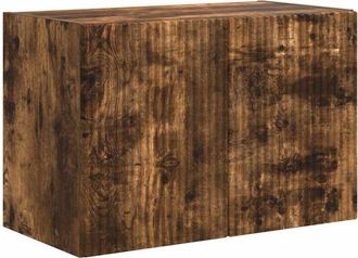 vidaXL Mueble De Tv Montado En La Pared Roble Ahumado Vidaxl