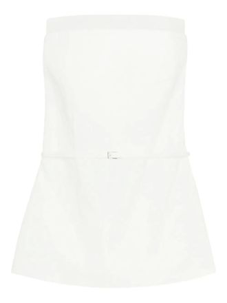 Gia Studios belted bandeau top - Wit