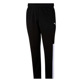 Puma Mens Contrast Sweatpants, Black Whit, XX-Large US