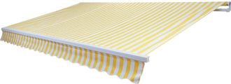 Hhg Nunca Usado] Funda De Recambio Para Toldo T790, Toldo De Brazo Articulado Funda De Recambio Protecci&oacute;n Solar, 4x3m, Acr&iacute;lico Amarillo-blanco
