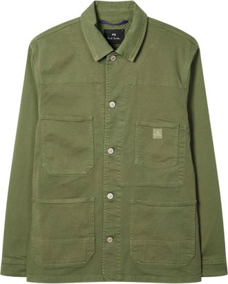 Paul Smith Giacca-camicia con applicazione - Verde