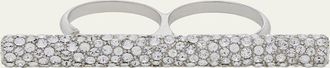 Alexander McQueen Jewelled Cross-Bar Double Ring
