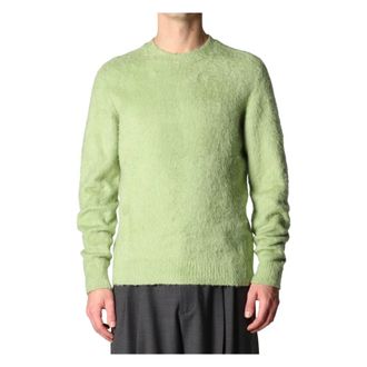 Roberto Collina Ronde hals gebreide kleding - Heren - Truien - Groen - Maat: L