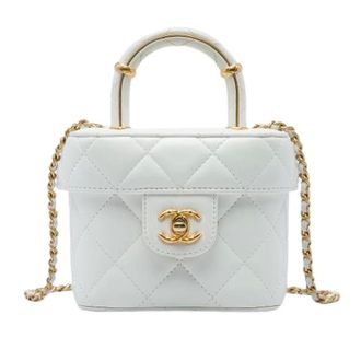 Chanel Pre-owned Vanity Case - Dames - Pre-owned - Wit - Maat: ONE Size Leer