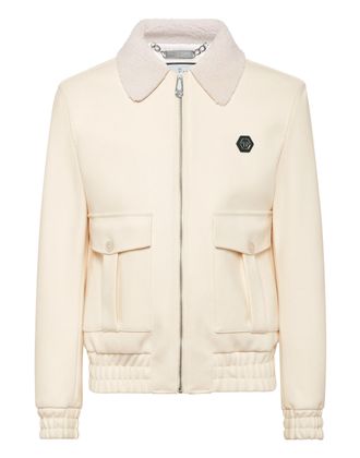 Philipp Plein Wollen pilotenjack met sjaal