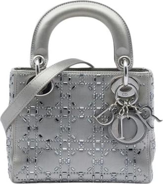 Dior Pre-owned Lady Dior - Dames - Vintage Handtas - Grijs - ONE Size - Leer - Vintage